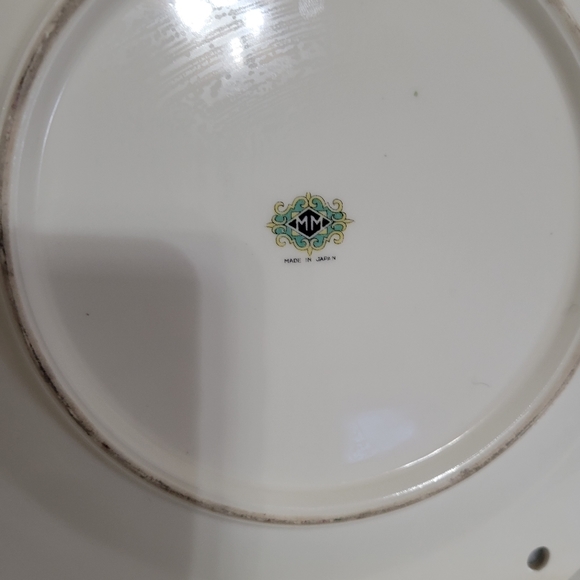 MM Japan Vtg Rose Cherry Peach Blossom Chintz Plate Cottagecore shabby chic - Picture 5 of 6